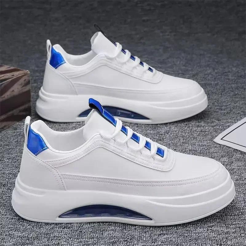 2025 Autumn New Casual Sneakers Men's Trendy Thick Bottom Lightweight Anti Slip Breathable Strap Skateboarding Shoes