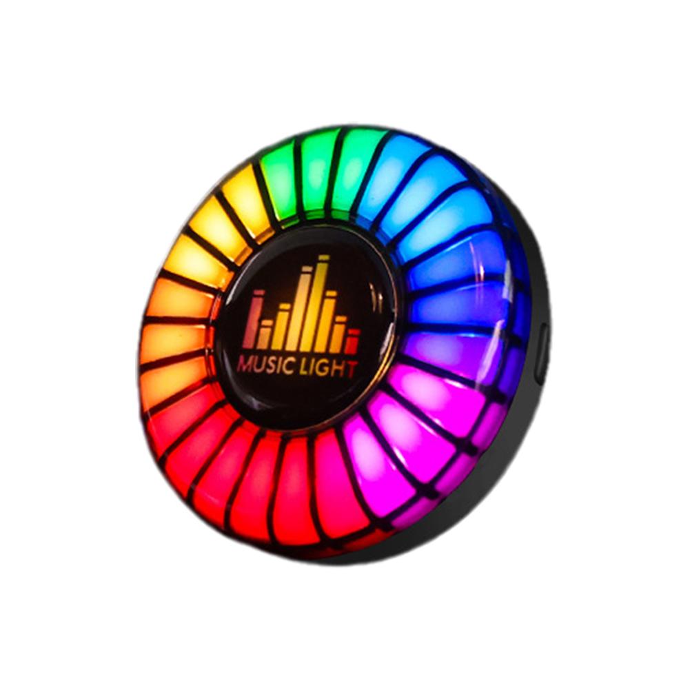 RGB звуковое управление голосовой ритм окружающий свет звукосниматель лампа для автомобильного диффузора вентиляционный зажим освежитель воздуха украшение автомобиля автомобильный окружающий свет Q5K8
