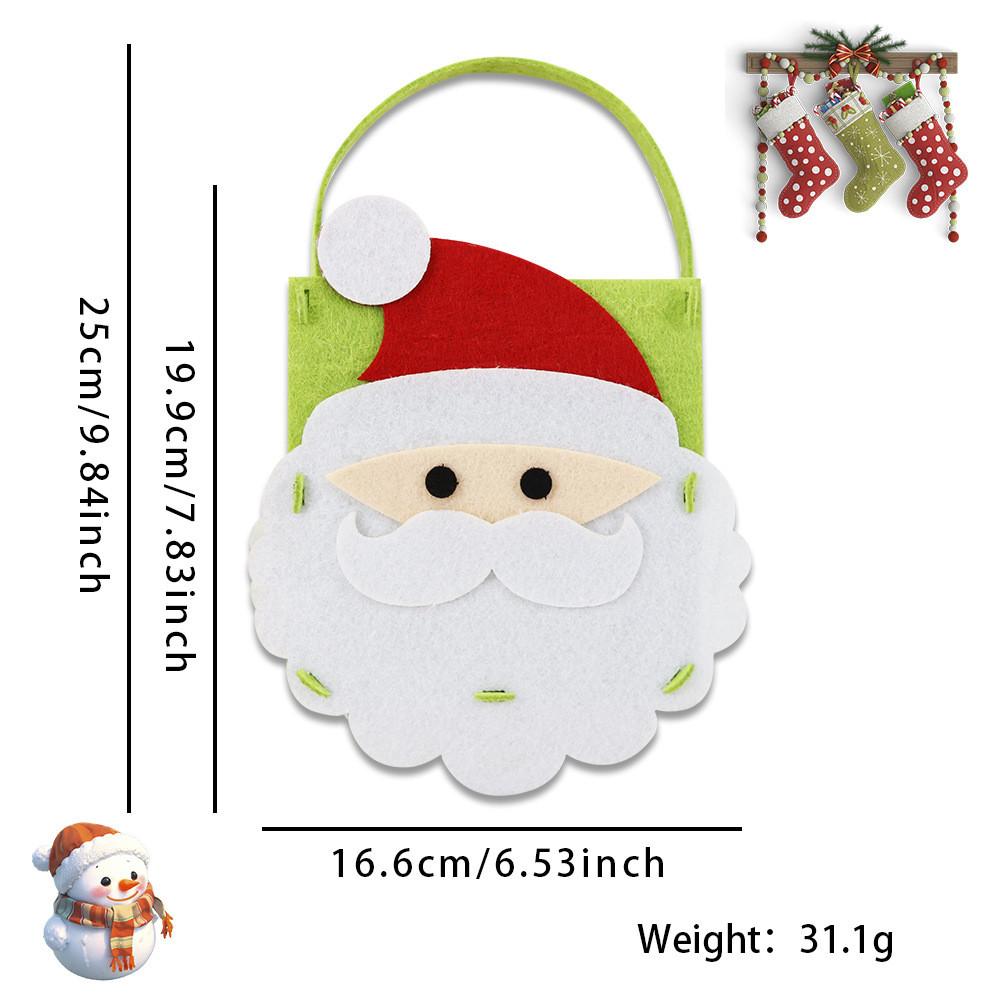 Festive Nonwoven Christmas Themed Tote Bags For Kids With Adorable Designs