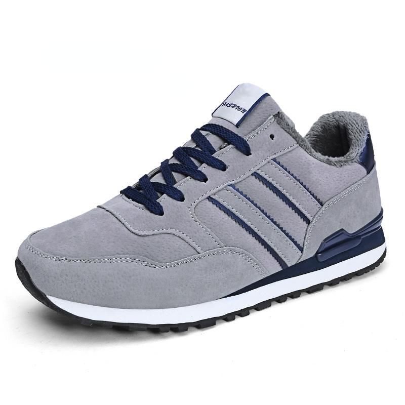Мужские повседневные кроссовки для ходьбы, легкие замшевые кроссовки для бега, классические мужские удобные туфли на плоской подошве с дышащей сеткой, спортивные кроссовки для бега