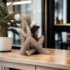 Современная абстрактная фигурка читающего человека - Уникальный полимерный декор для дома, спальни, рабочего стола, офиса | Идеальный праздничный подарок для друзей на Рождество