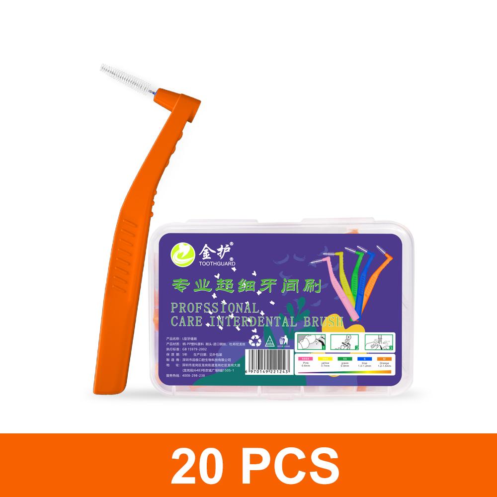 Угловая межзубная щетка для ортодонтических брекетов Микромягкая щетка для чистки зубных брекетов L-образные щетки с короткой ручкой