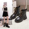 Модная обувь на толстой подошве 2024 Новые осенне-зимние ретро женские ботинки в британском стиле