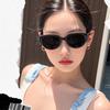 Retro Cat Eyes Foldable  New High-End Fashion-Proof Sun Protection And Ultraviolet Narrow Frame Sunglasses 9674