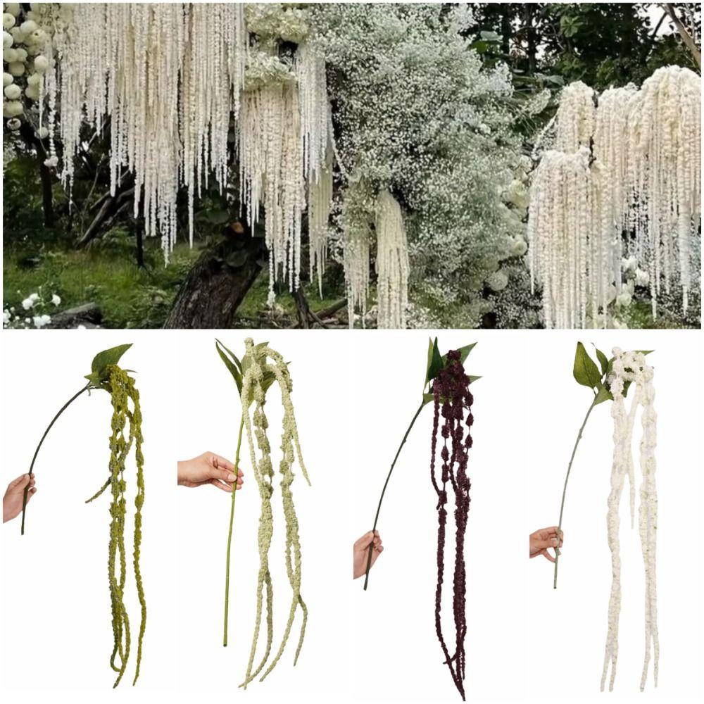 6 Heads Amaranthus Artificial Hanging Plant Long Tailed Amaranth Multicolor Simulated Amaranthus Caudatus Accessories Ornament