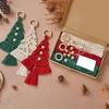 Cotton Rope Christmas Hanging Ornament Bohemia Hand Woven Wall Hanging Decoration with Wood Beads for Christmas Home Door