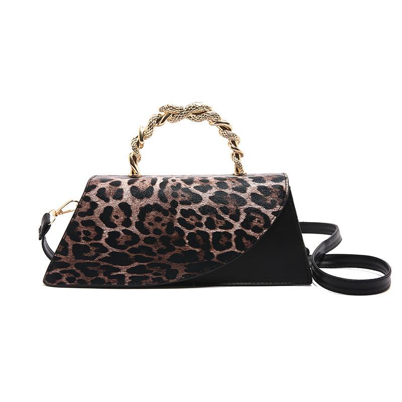 Vintage Style Animal Print Mini Pu Handbag With Inner Phone Pocket For Casual Outings