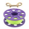 Dive Reel Fluorescent Green Line Plastic Material Copper Double Ended P Hook 30 Meters Cable Length Diving ReelsPurple