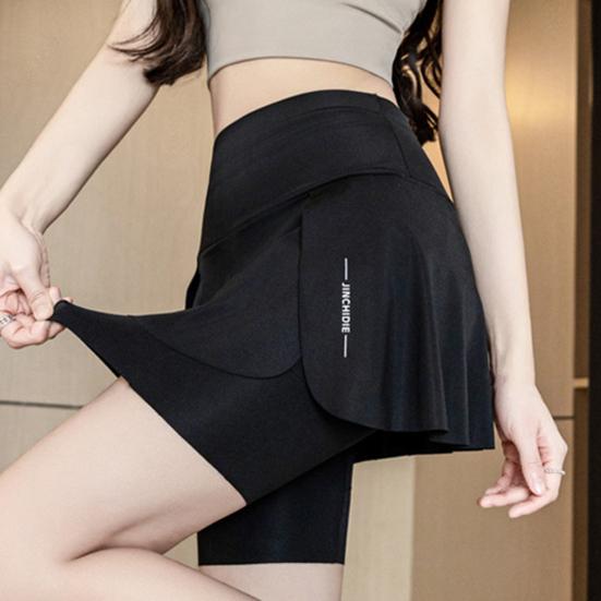 Женские шорты для йоги, эластичные шорты с высокой талией и карманами, дизайнерские мини-спортивные шорты, однотонные поддельные шорты из двух предметов для бега, велосипедные шорты