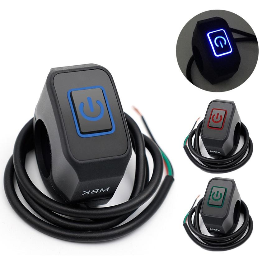 Motorcycle Modified Switch Headlight Horn Control ON OFF Buttton Handlebar Mount Waterproof Control Button with LED Light