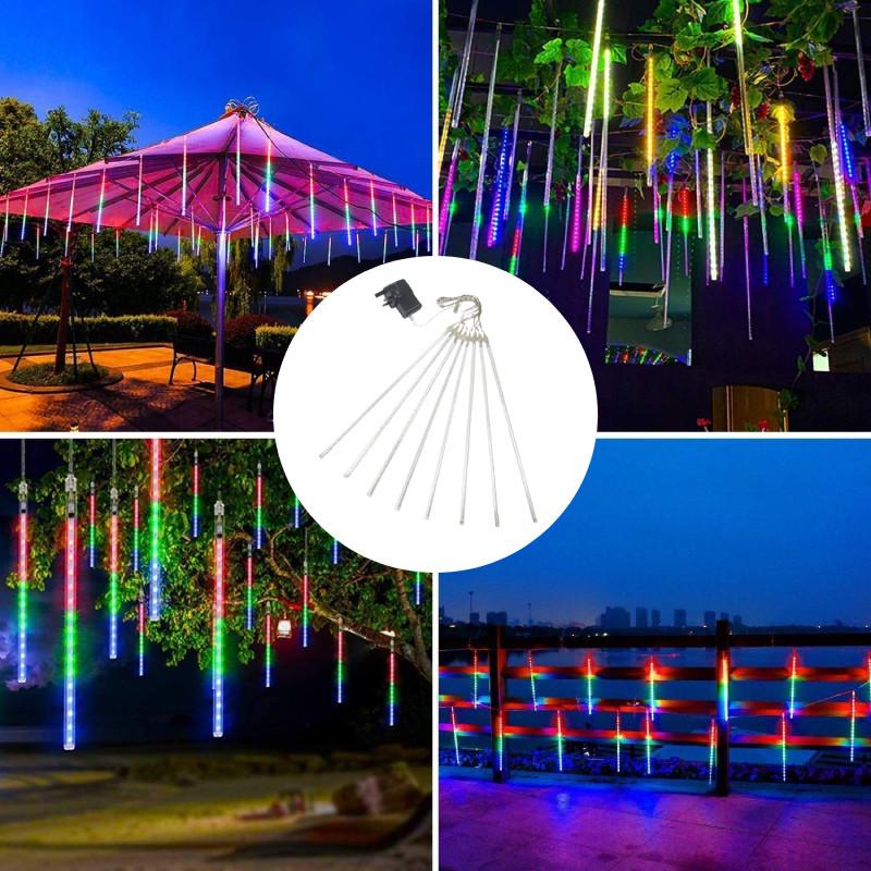 Светодиодные гирлянды-шторы "Звездный дождь" с водонепроницаемым дизайном для Рождества и сезонных мероприятий