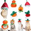 5 Cute Cat Hats, Cute Clothing, Vegetable and Fruit Hats with Ears, Fun and Suitable for Cats and Small Dogs, Kittens and Puppie