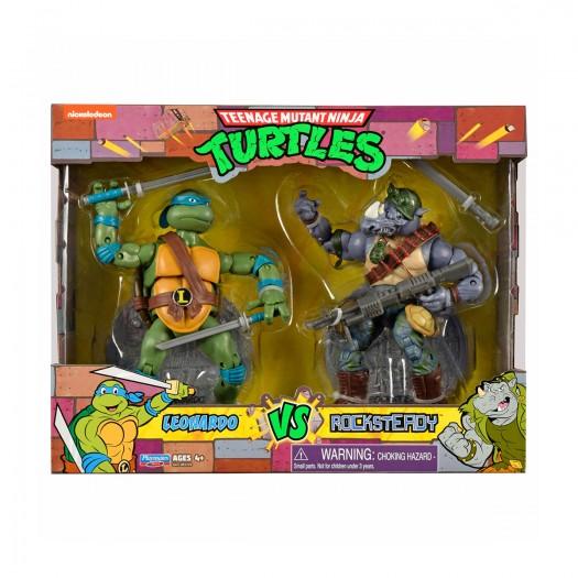 Набор фигурок TMNT - Леонардо против. Rock Steady