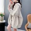 Korean Sweater Women Hooded Solid Long Sleeves Knitted Cardigan Loose Casual Soft Outwear