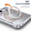 For Iphone Duo 5G Case Clear Magnetic Ring Holder Case for IphoneDuo for Magsafe with Screen Glass Hinge Protection Cover