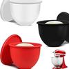 Силиконовый вкладыш для чаши миксера KitchenAid 5 кварт с наклонной головкой, нескользящий коврик для смешивания с крышкой, безопасный для микроволновой печи, защищает оригинальную чашу