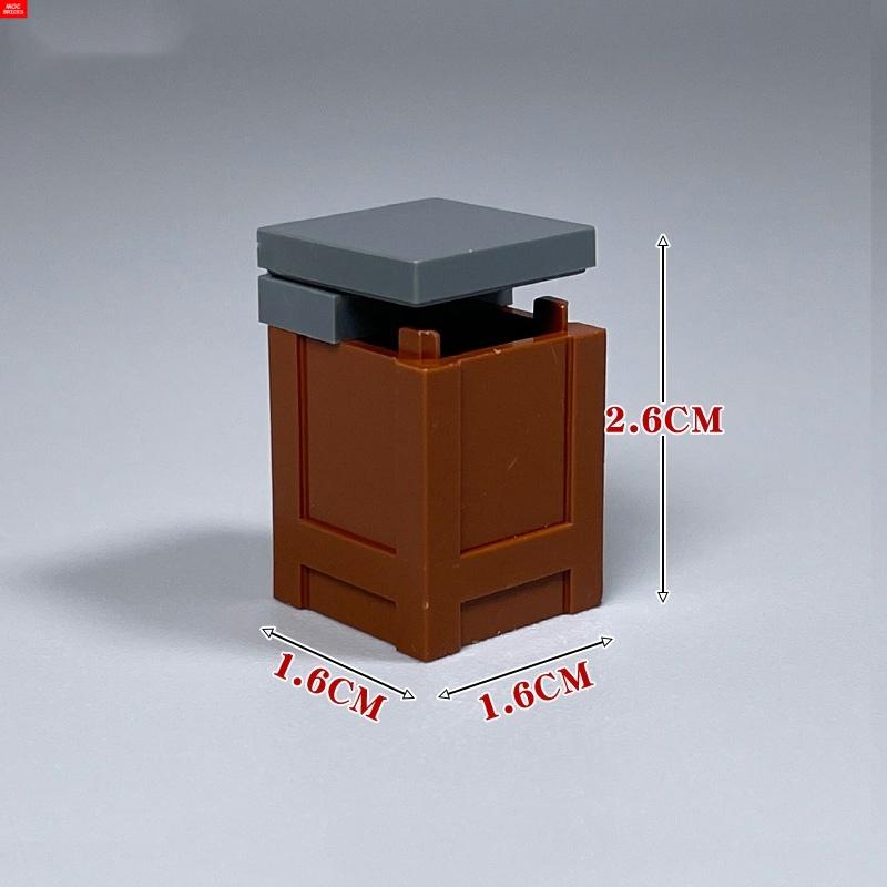 Нетоксичный Контейнер Moc Bricks Квадратный Экологичный Мусорный Ящик Мусорка Офисная Домашняя Сцена Пластиковые Аксессуары Строительные Блоки Детские Игрушки