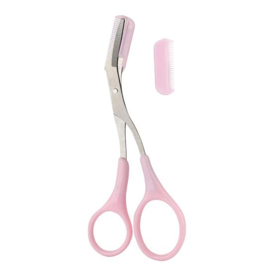 Ножницы для стрижки бровей с расческой из нержавеющей стали, нескользящие, прецизионный триммер для бровей, инструмент для ухода для мужчин и женщин для удаления волосков на бровях