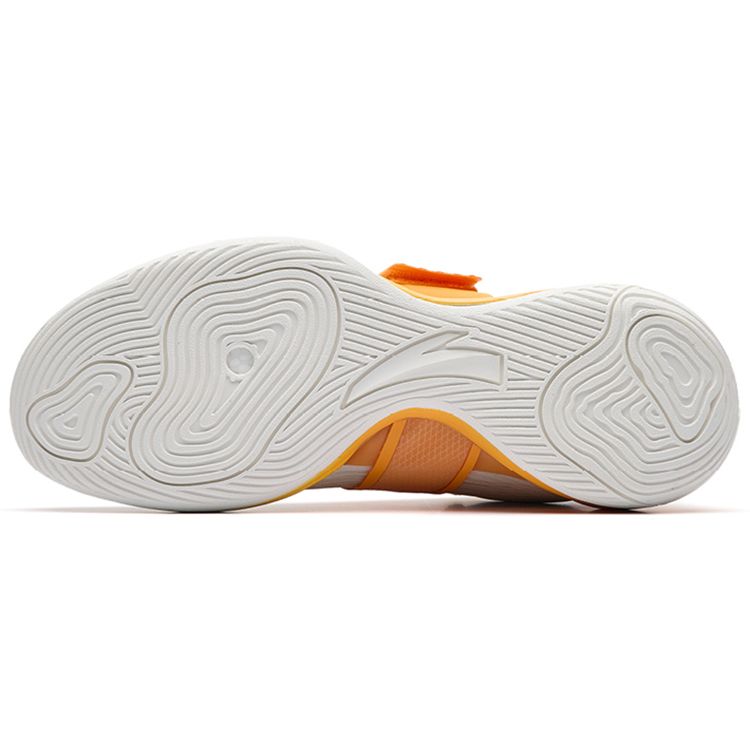Anta Баскетбольные кроссовки Water Flower 4 Nitrogen Technology с нескользящей подошвой и износостойкостью, мужские, белые, желтые, 112231109-3