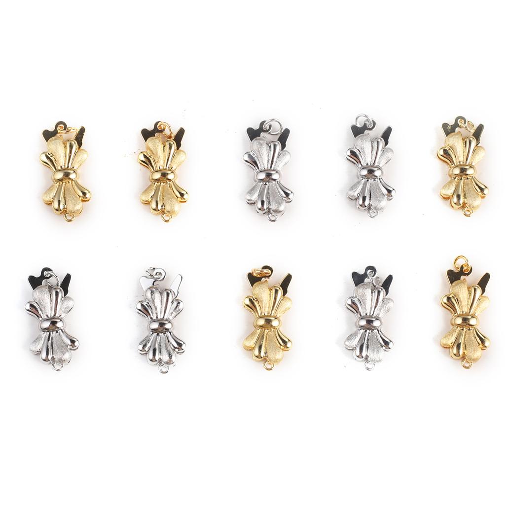 Застежки-банты для ожерелья, браслета, латунная пряжка в форме бабочки, крючки, разъем для DIY, аксессуары для изготовления ювелирных изделий