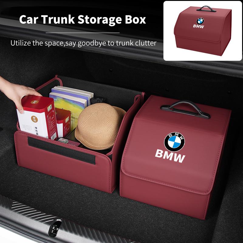 KWMBS1 2025 Hot Car Trunk Organizer Box Folding PU Auto Boot Storage Pocket For BMW E46 E90 E60 F30 F10 E39 E36 F20 E87 E90 E70 E91 G01