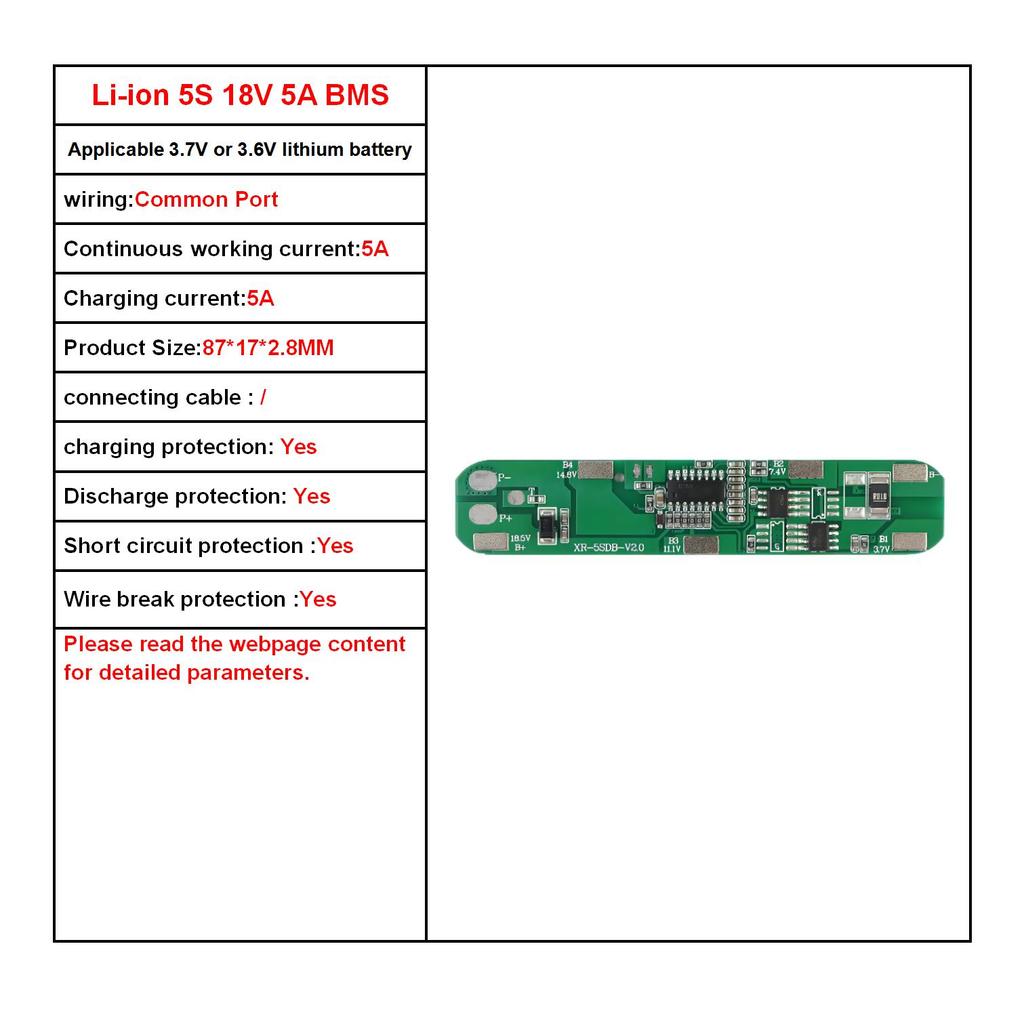 2S 3S 4S 5S 6S 7S 18650 BMS Плата заряда Защитные платы 7.4V 12V 18V 24V Литий-ионный Литиевый аккумулятор Схема защиты Модуль