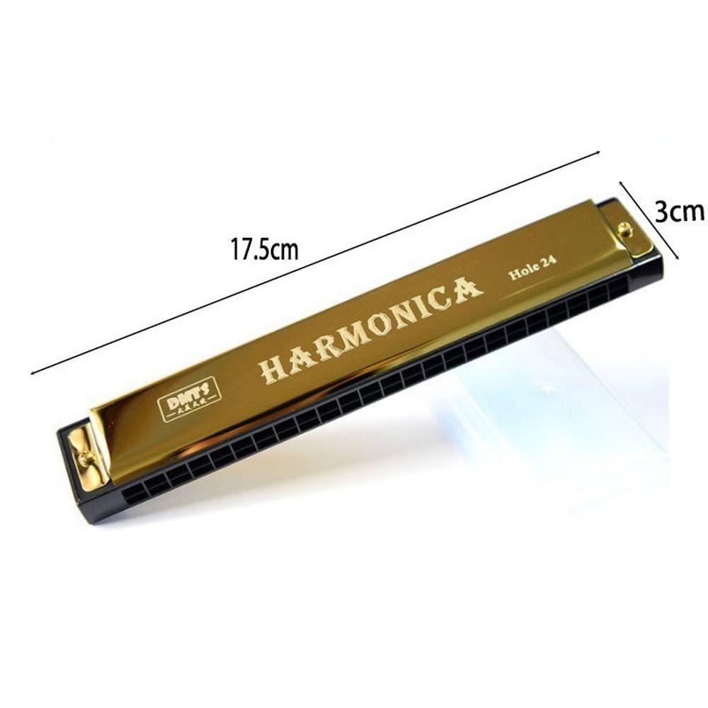 Tremolo Harmonica 24 Hole Harmonica Double Row Blues Harmonica C-key Harmonica Student