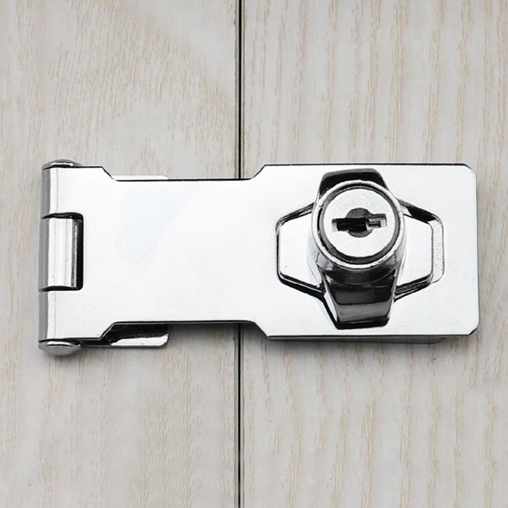 Small Hasp & Handle Metal Lock Hasp Door Buckle Security Door Clasp Knob Shed Locks for Cabinets Cupboard Drawer Gate