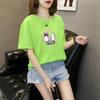 Харадзюку милый мультяшный принт Футболки с коротким рукавом Женские Летние из чистого хлопка Повседневные свободные студенческие Футболки Женские Y2k Топы