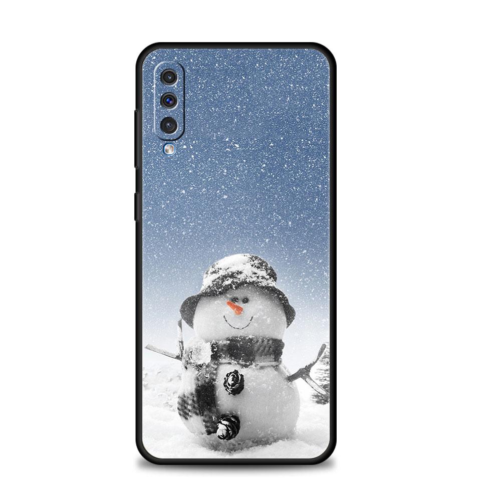 Счастливого Рождества Снеговик Чехол для телефона для Samsung Galaxy A50 A30 Note 8 9 20 Ultra A04 A50s A90 A40 A20e A10s A70 A20s M52 M33 M53