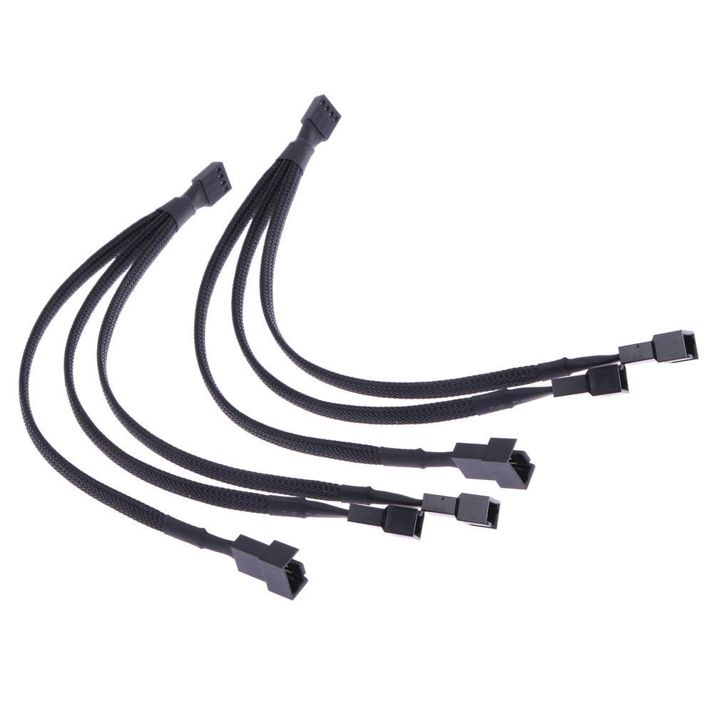 4Pin 1 To 3 Power Splitter CPU Cable for PWM Desktop PC Computer  Braided Wire Cooling Fan Adapter Cooler Power Cable