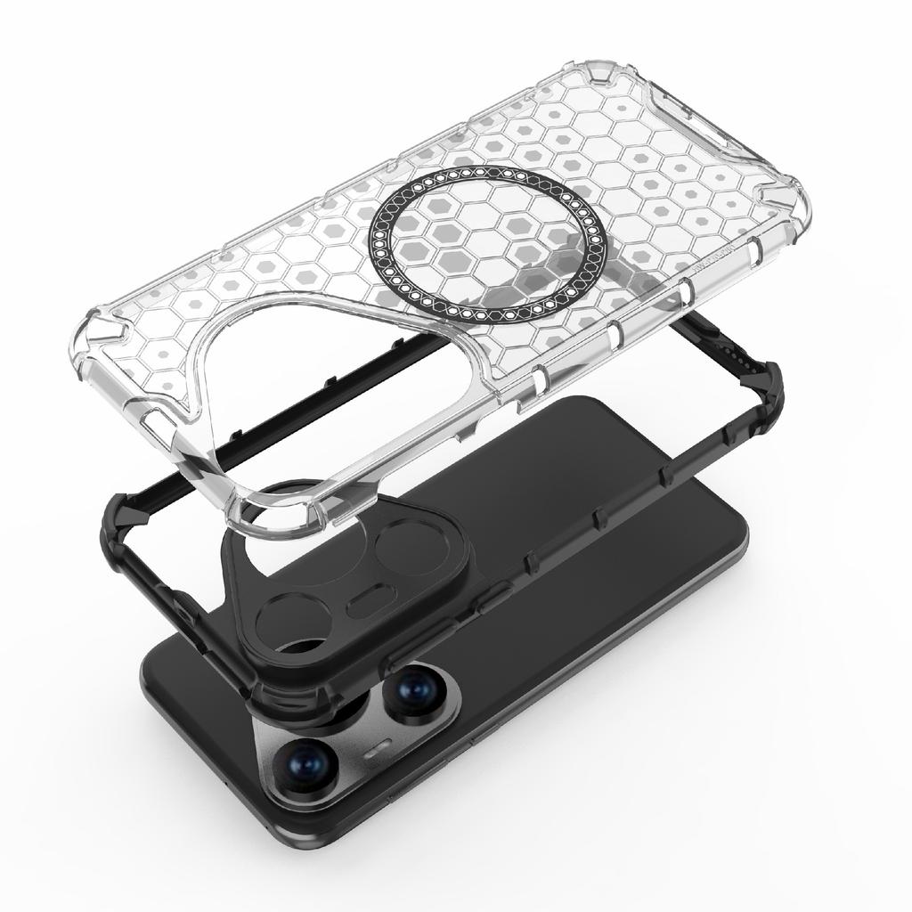 For Huawei Pura 70 Pro/70 Pro+ Honeycomb Case Slim TPU+PC Phone Cover Compatible with MagSafe