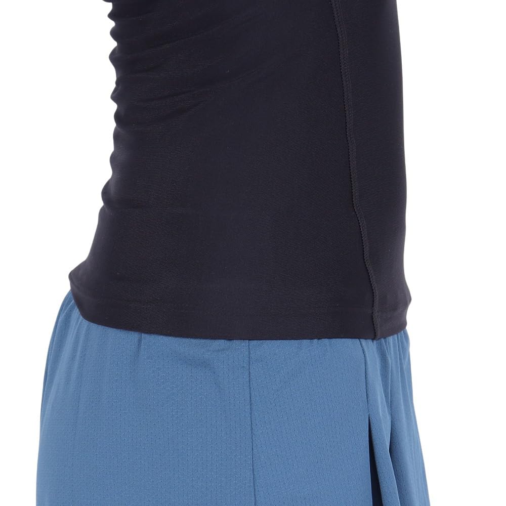 Футболка с высоким воротом и длинным рукавом, черная, 2 л [YONEX], женская футболка (007)