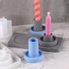 Cement Round Candlesticks Silicone Molds DIY Concrete Plaster Nordic Candle Holder Pottery Mould Home Decor Handicrafts Gift