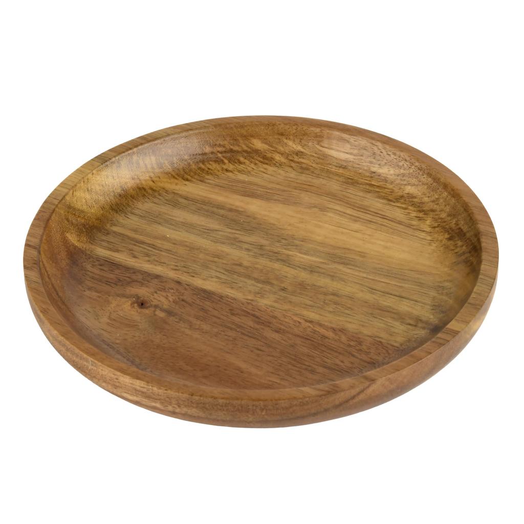 Captain Stag Wooden Round 16cm Outer Acacia Tool Tableware, Plate, Diameter, UP-2739