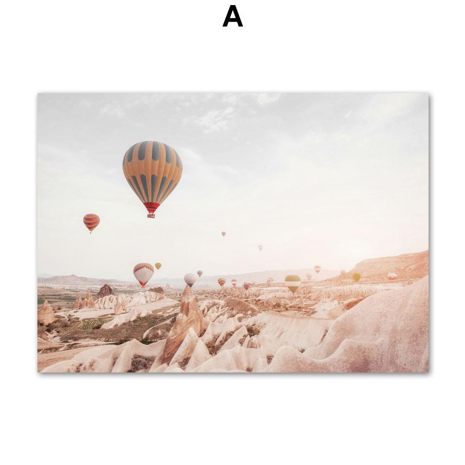 Воздушный шар цветок марокканский дверной фасад Монстера настенная живопись печать на холсте скандинавский плакат Декор фотографии для гостиной