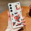 Чехол для телефона с белым цветком для Samsung Galaxy S25 Edge S24 FE S25 S24 S23 Ultra S22 Plus A36 A56 A16 A55 A54 A15 5G Прозрачный ТПУ чехол