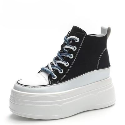 Мода 2025 Новые женские ботильоны Модные ковбойские рыцарские ботинки Панк Готические Классические Джинсовые парусиновые туфли Короткие готические туфли на платформе