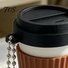 Focus Aid Clicker Toy 3D Printed Coffee Cup Clicker, Press Fidget for Hanging Stress Relief, Backpack Finger with Ball Chain