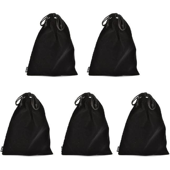Cosmos 5 Pcs Portable Headphone Carrying Bag Travel Headset Storage Pouch Soft Drawstring Headphone Case Bag for Over-Ear Headphones Gaming Headset