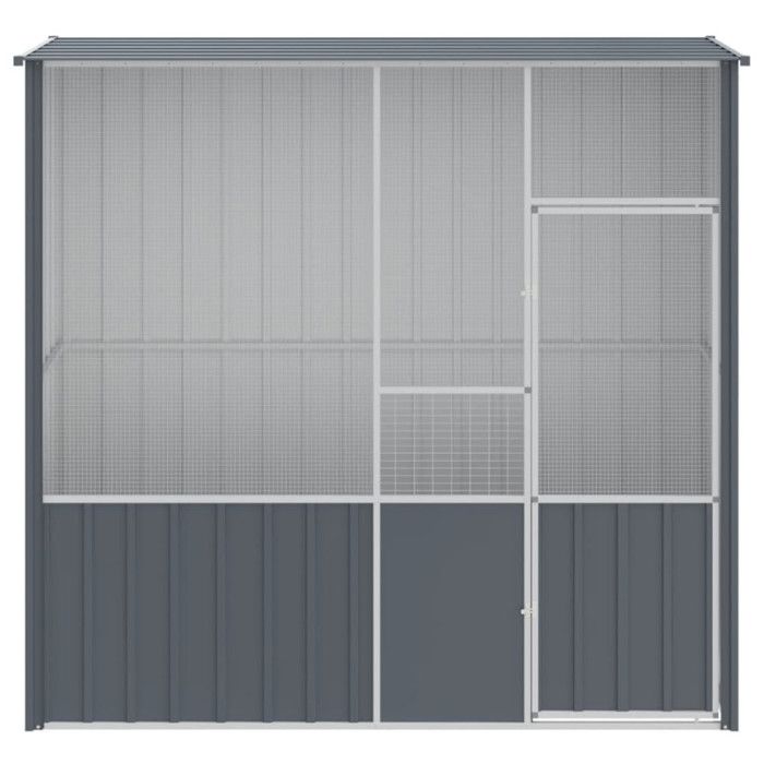 Anthracite Bird Cage 215x78x200 Cm Galvanized Steel