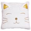 [R0918] - Плюшевая подушка «Кошки», белое золото, 35x35 см.