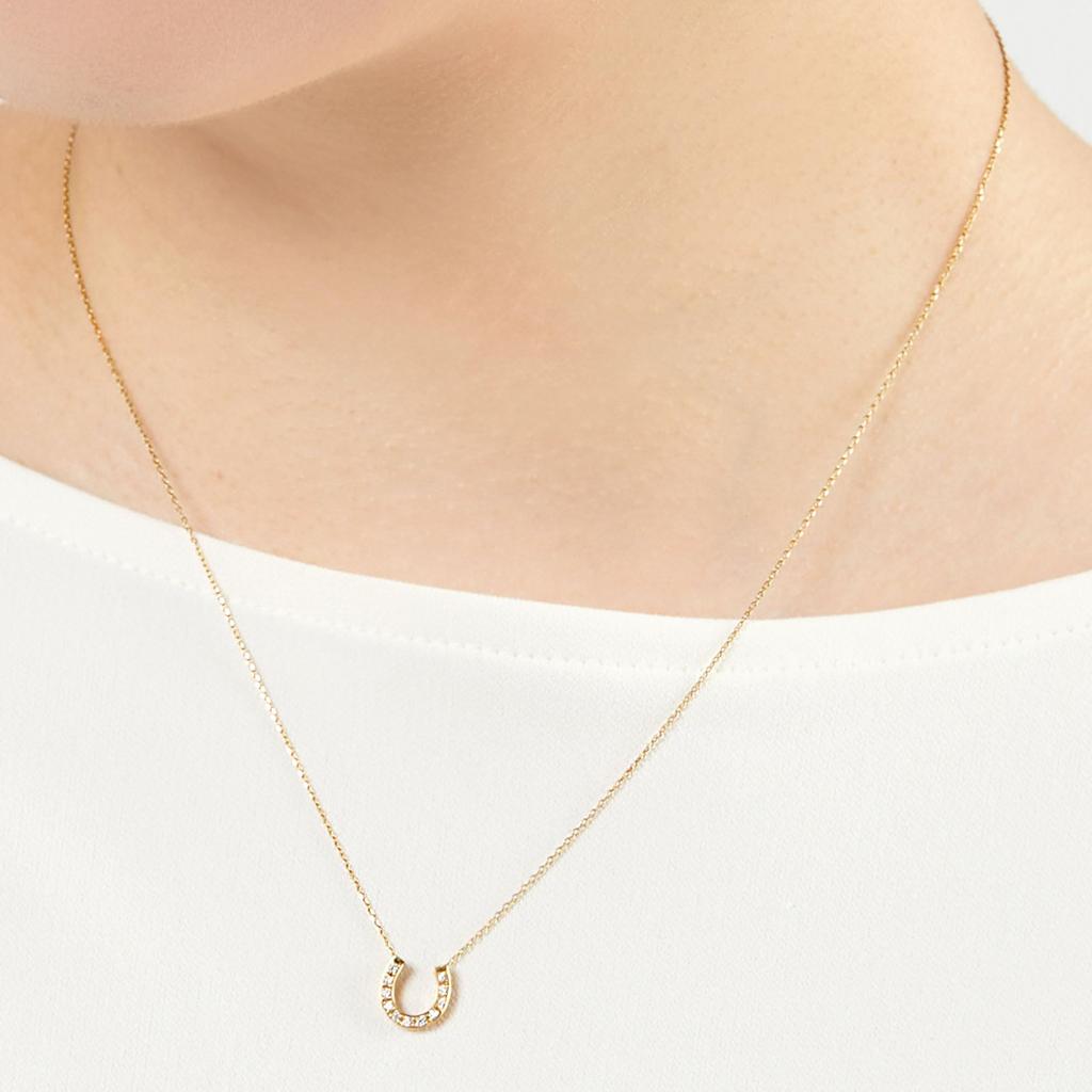 Ожерелье K18 желтое золото бриллиантовая подкова AGVN603240DI [Vendome Aoyama] [Официальный]