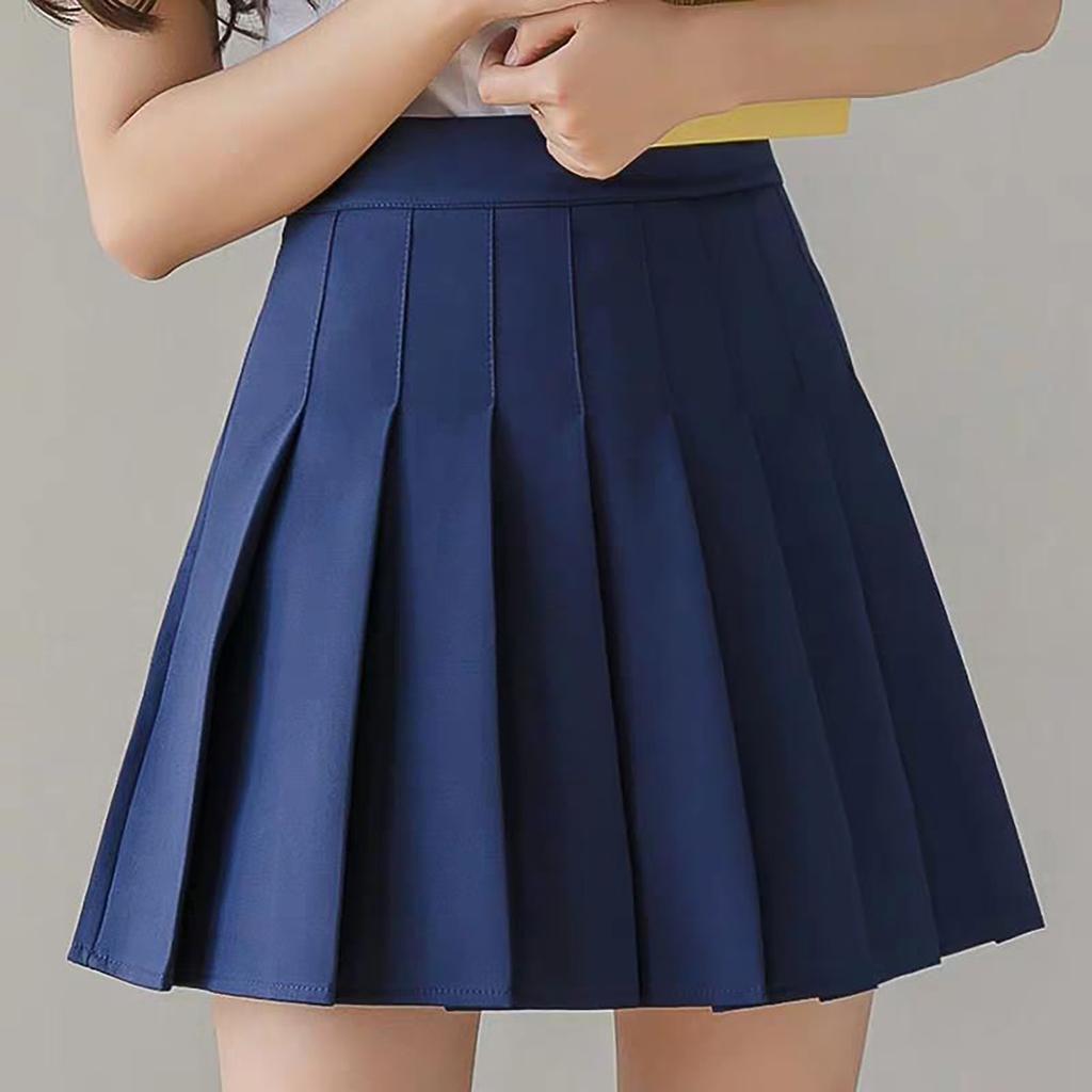 Women's Fashion High Waist Pleated Skirt Slim Waist Casual Tennis Skirt