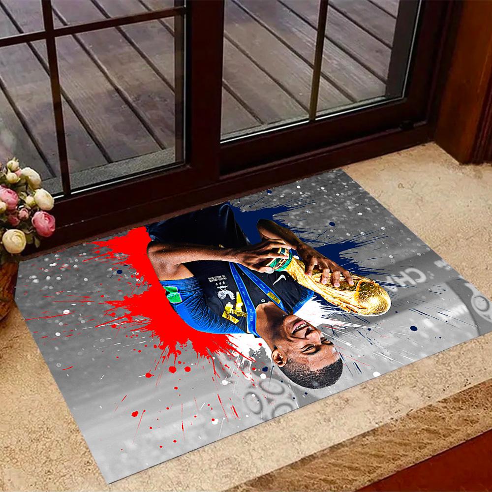 Mbappe Soccer Legend Floor Rug Office Rug Perfect for Study room Outdoor Living Rooms Decorate room Anti-slip Rug Decorate Offices