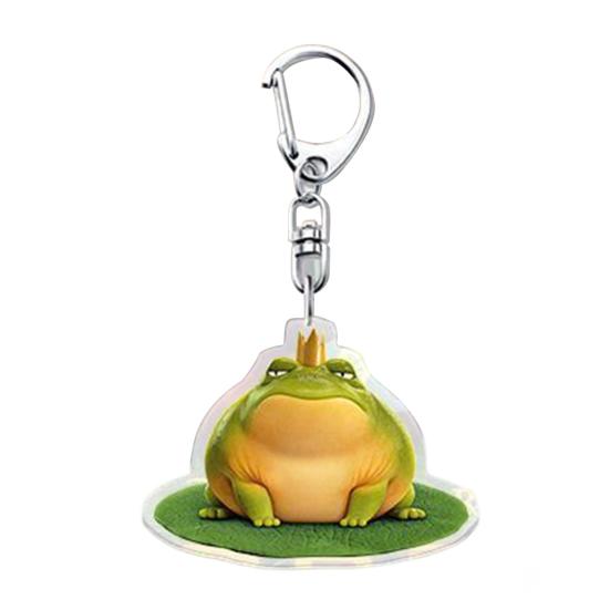 1/6Pcs Keychain Transparent Acrylic Finish Lightweight Keychain Cartoon Beaver Design Expressive Character Key Holder Bags Phone
