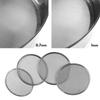 Набор сит для почвы из нержавеющей стали для садоводства диаметром 8 дюймов с 4 сменными размерами ячеек 0,7/1/3/5 мм
