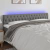 VidaXL LED Headboard Bedroom Furniture Double Bed Accessory Head of Bed Frame Interior Dark Grey 3121963