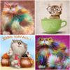 50X50CM 5D DIY Алмазная вышивка Милый кот Вышивка крестом Алмазная картина Полный круглый квадратный Animlas Ремесло Искусство Хобби Подарок Домашний декор