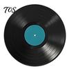 Retro Style Wall Decoration Vinyl Record DIY Graffiti Clock Ornament, Reusable Blank Acrylic Tabletop Multi-color Marker Craft Decor with Display